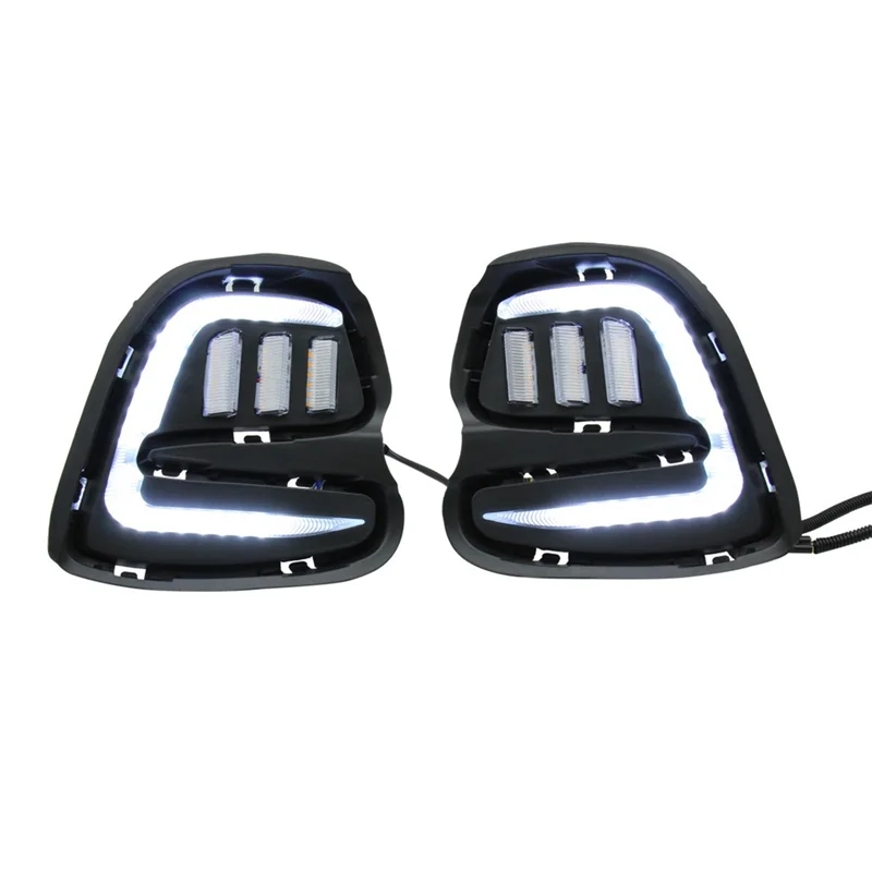 

For Cavalier 2016-2018 Daytime Running Lights Turn Signal Fog Lamp White Yellow Blue Car Accessories