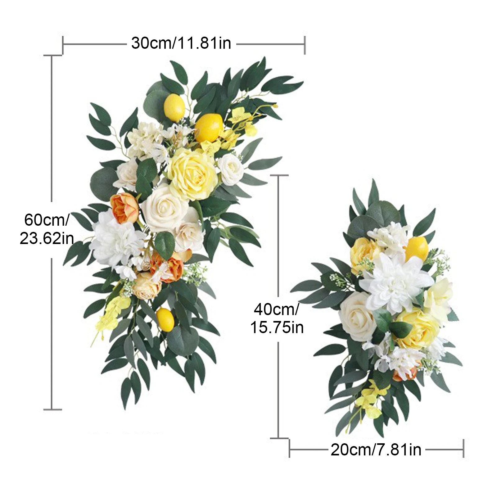 ZK30 Fiore per biglietto di benvenuto per matrimonio, fiore artificiale, angolo, esterno, layout di scena, composizione floreale