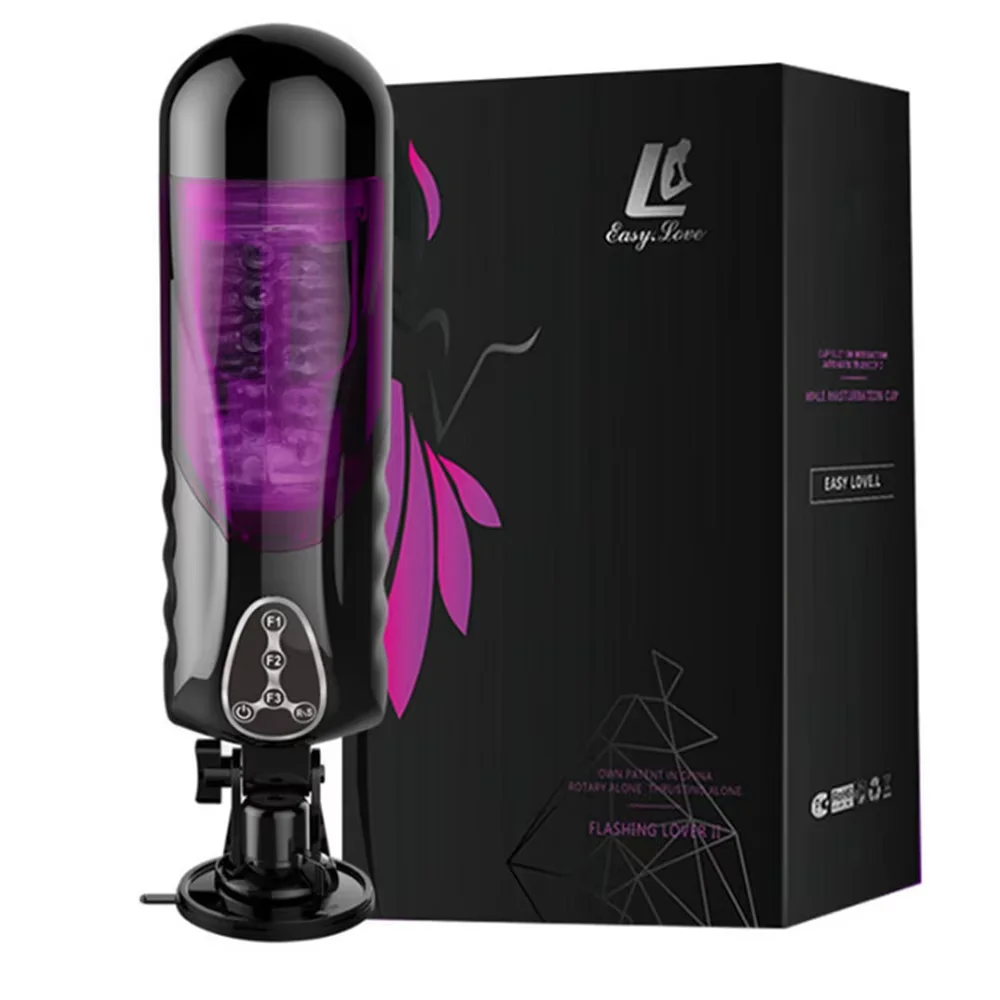 Male Masturbator Electric Piston Heating Automatic Vibrator 10 Kind Rotation Telescopic Smart Voice Masturbators Sex Toy for Men