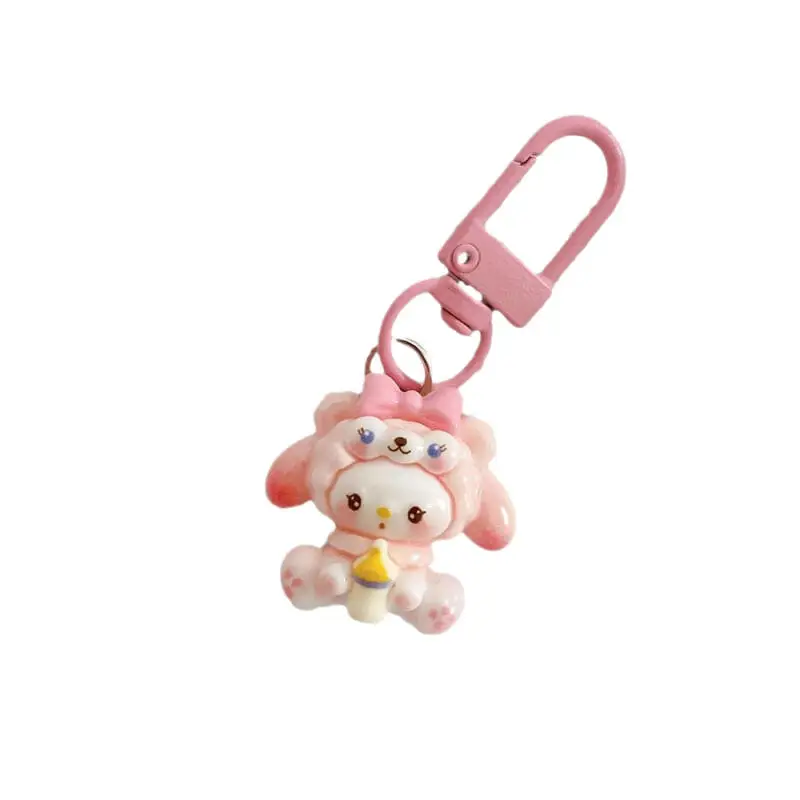 Kawaii Hellokitty Cute Keychain Student School Bag Pendant Girl Bag Accessory Couple Ornament Best Friend Gift for Girls - Detail 1