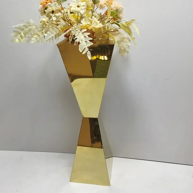 Edelstahl-Blumenständer, Vasen, Hochzeitstischdekoration, Wegführung, Partydekoration, 1 Stück, 2 Stück, 5, 6, 10 Stück – Detail 9
