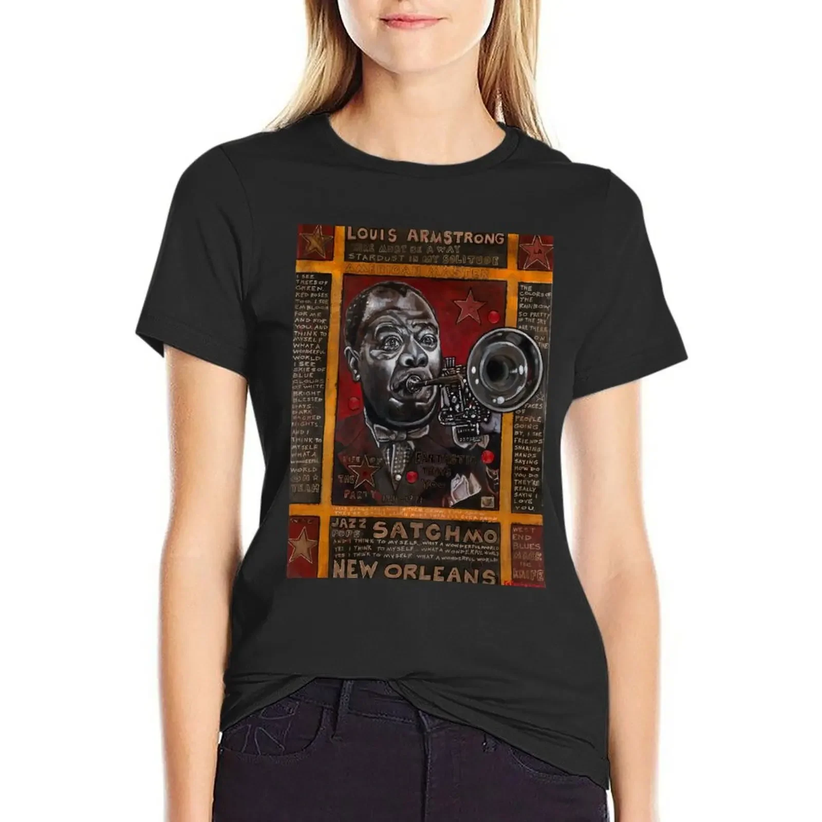 

Louis Armstrong T-Shirt cute clothes oversized blacks t shirts for Womens