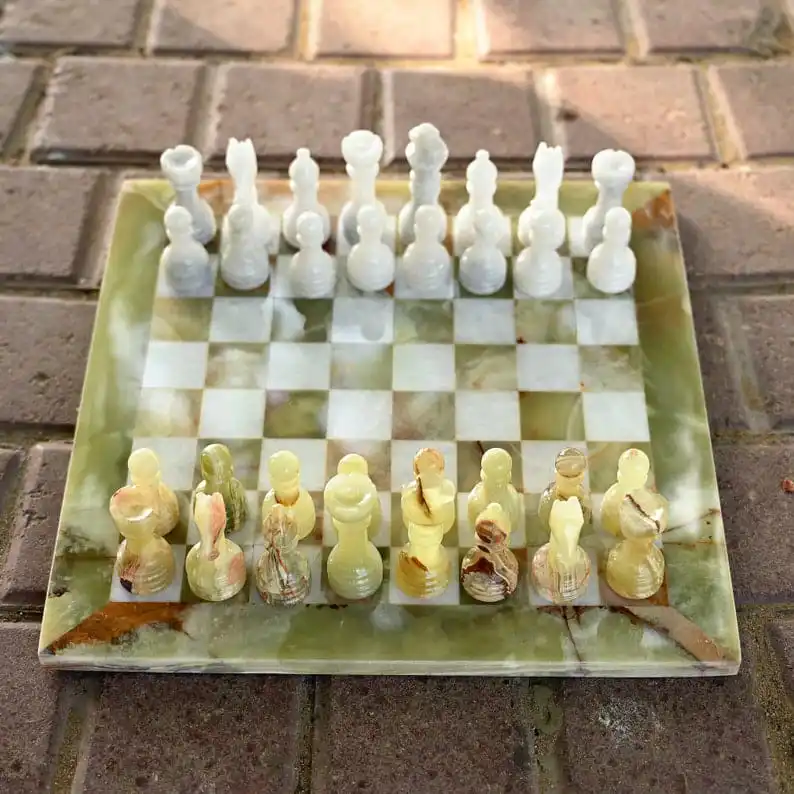 Chess made in India wholesale Luxury Decorative Marble Chess Board and Pieces Set for Indoor International Board Game