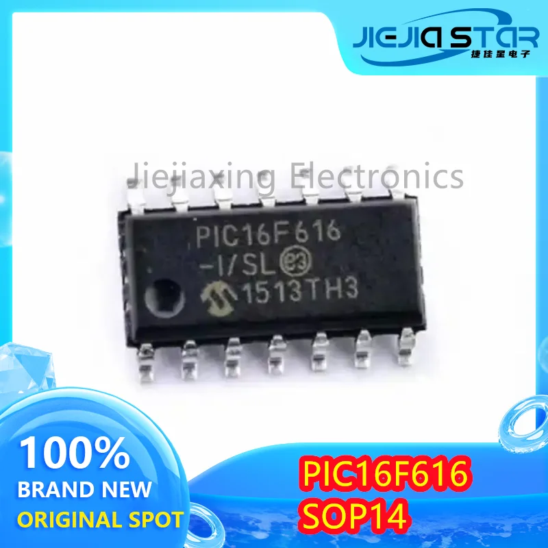5 peças PIC16F616-I/SL 100% Brand New Original SOP14 PIC16F616 Microchip Controlador Chip IC Frete Grátis Eletrônicos