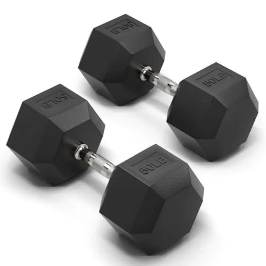 Dumbbell Sets with Rack, Rubber Hex Dumbbells, Multiple Choices in 160/200/380/450/550LB, Hand Weights with Chrome Handle for S