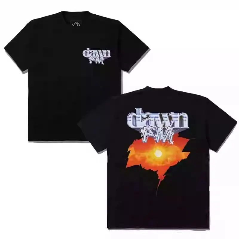 Cantante canadiense The Weeknd Abel Marconi Tesfaye American High Street camiseta nueva llegada Casual diario Retro estampado de letras camisetas