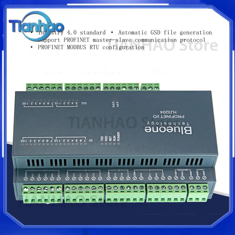 Profinet Remote Distributed IO Module Modbus to PN Gateway for 1 x RS485 8AI 4AO 8DI 8DO