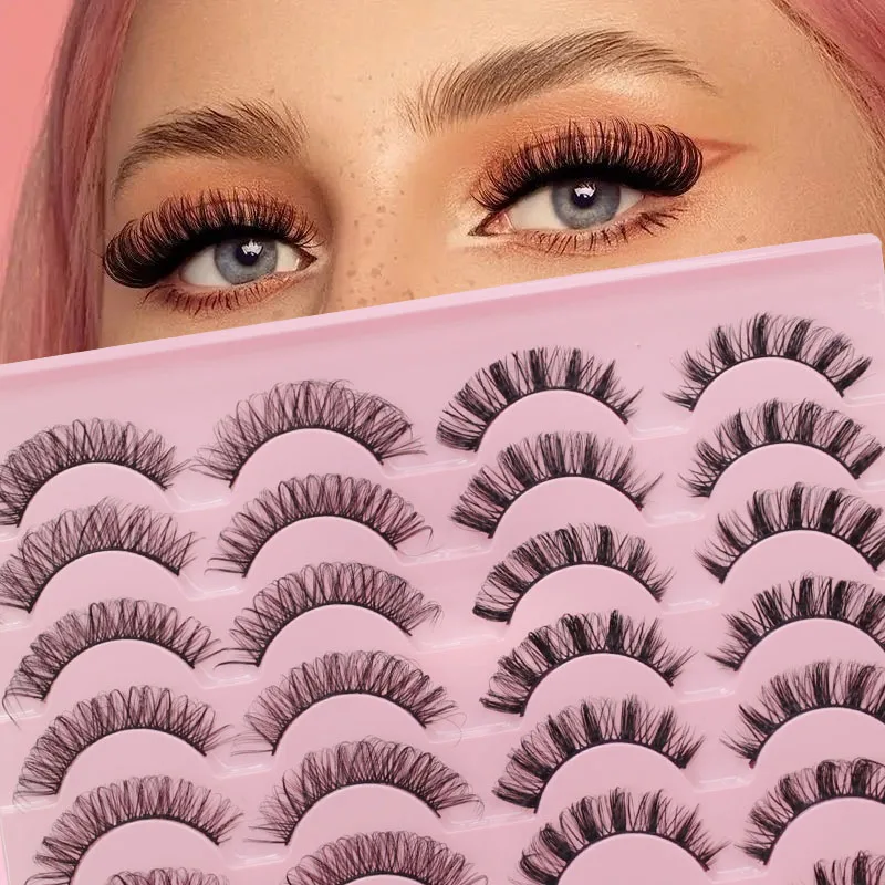 14 paar valse wimpers met grote capaciteit en twee effecten voor u om te schakelen en uw mooiste zelfinstructuur vinden