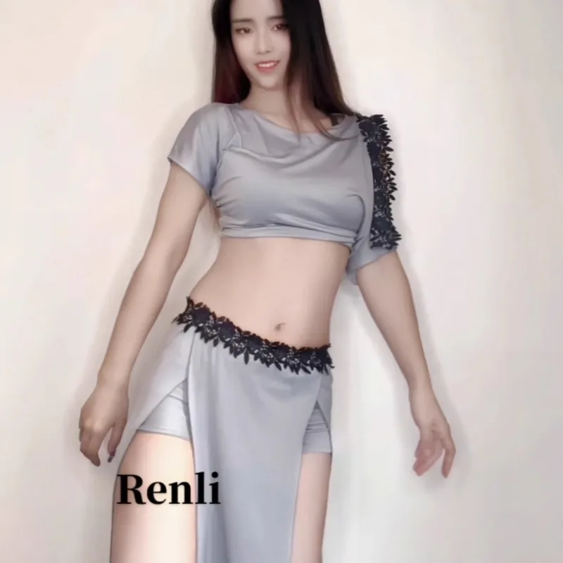 Customized Belly Dance Outfit Practice Dress Lace Sexy Beginner Plus Size Performance Clothing Samba Carnival Costumes