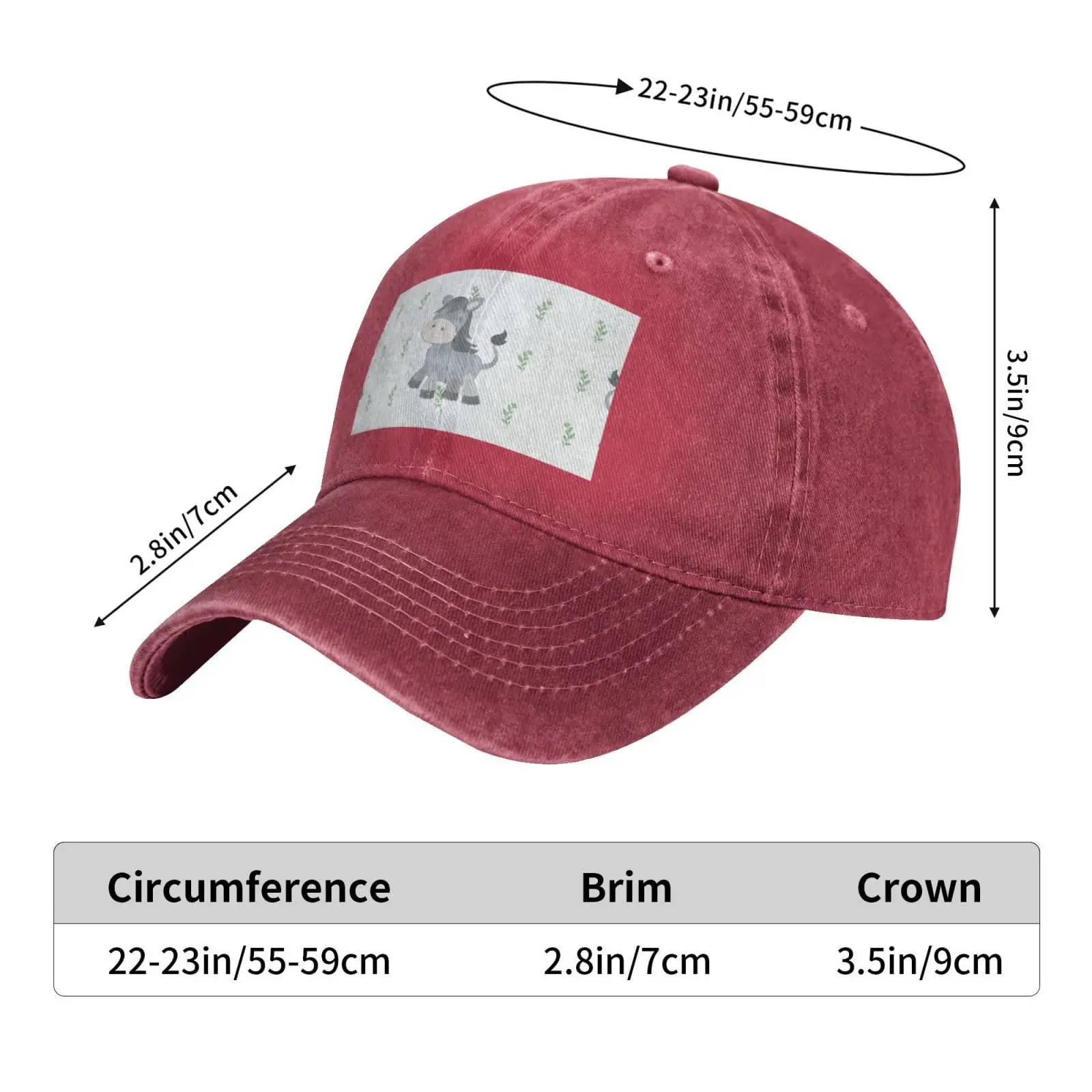 Gorra de béisbol de burro sonriente para hombre y mujer, gorro de mezclilla de algodón lavado, ajustable, Unisex, deportes al aire libre, ropa de calle