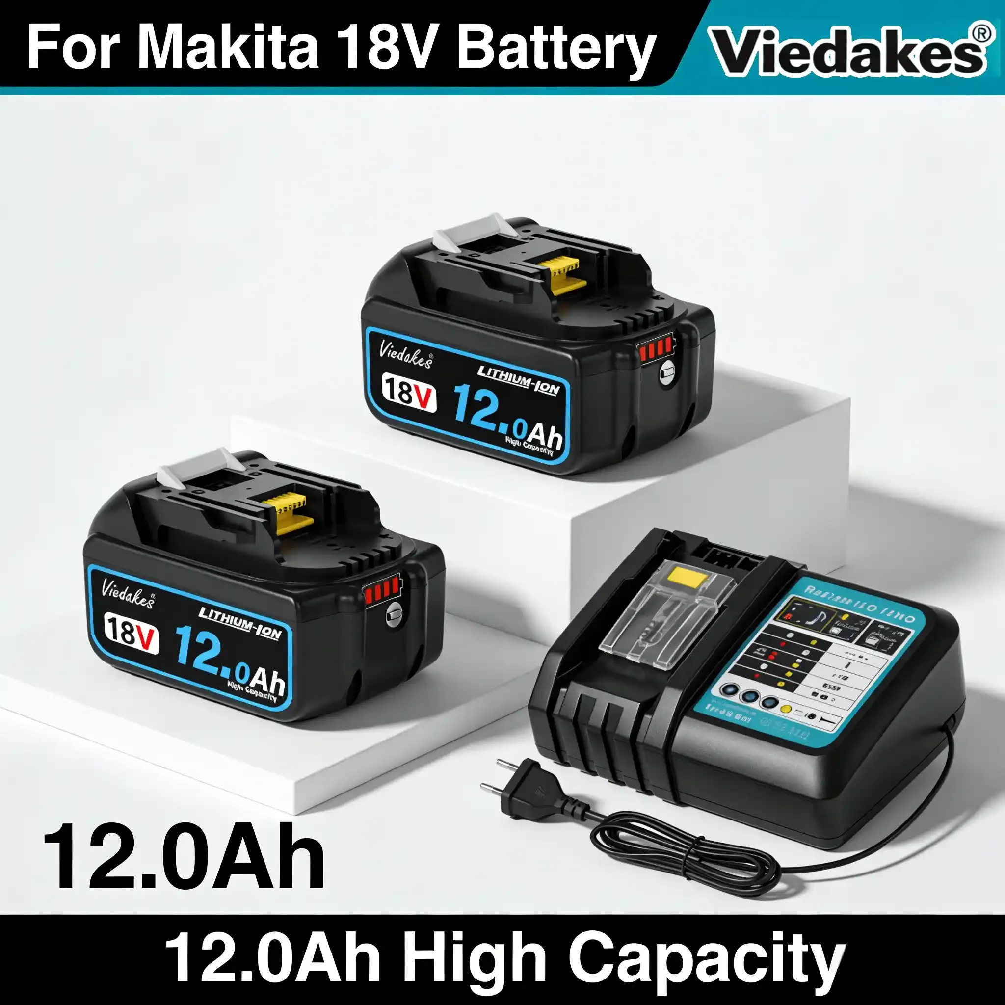 

VIEDAKES 18V Li-ion Battery for Makita 18V Battery BL1850 BL1860 BL1830 LXT Tools