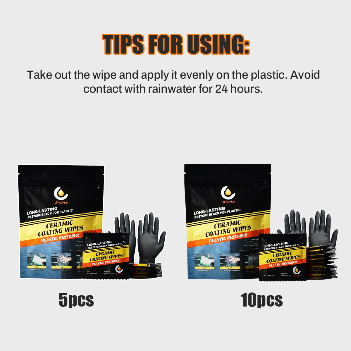 مرمم الكسوة البلاستيكية السريعة - طقم معطف السيراميك - طلاء السيراميك باللون الأسود لتدوم أكثر من 200 غسلة و3 سنوات