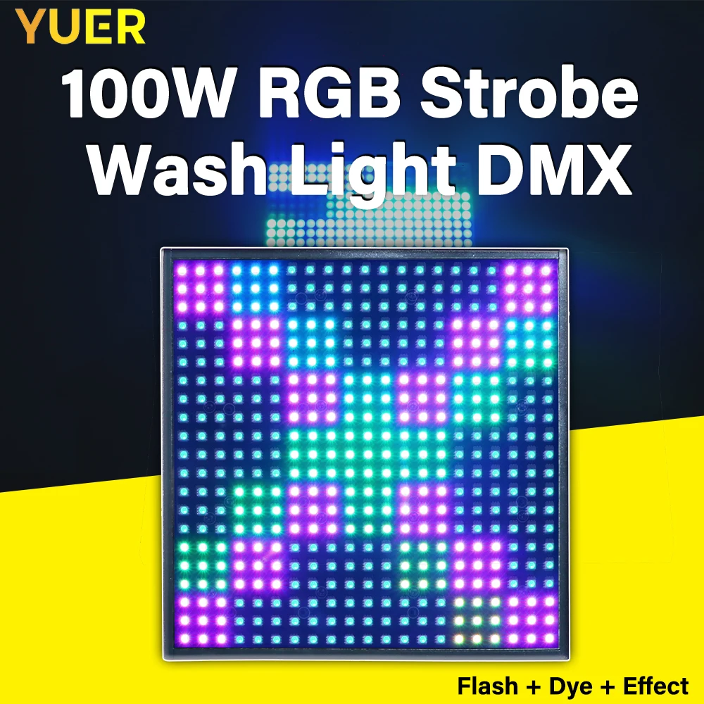 

100 Вт RGB светодиодный сценический светильник 441 бусины DMX512 стробоскопический эффект окрашивания RDM мастер-вечебное освещение для вечеринки DJ Show Bar Disco