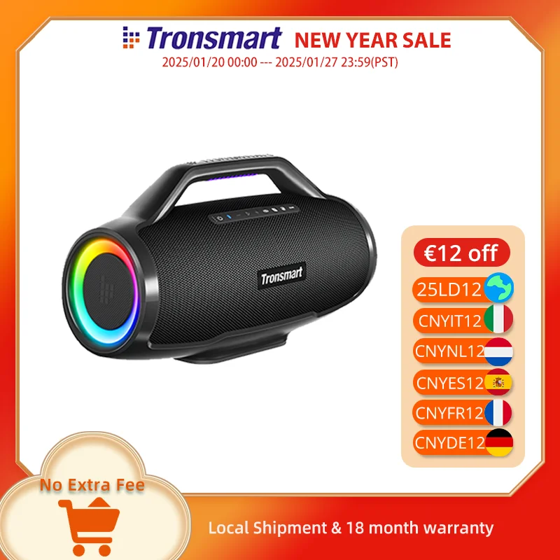 Tron smart bang max lautsprecher 130w bluetooth lautsprecher mit 3-wege-sound-system, synchron