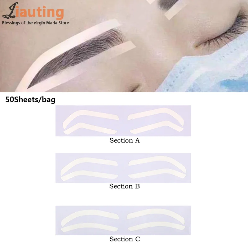 Disposable Eyebrow Design Stencil Eyebrow Tint Airbrush Auxiliary Sticker For Brows Shaping With Single Eyebrowstype Option