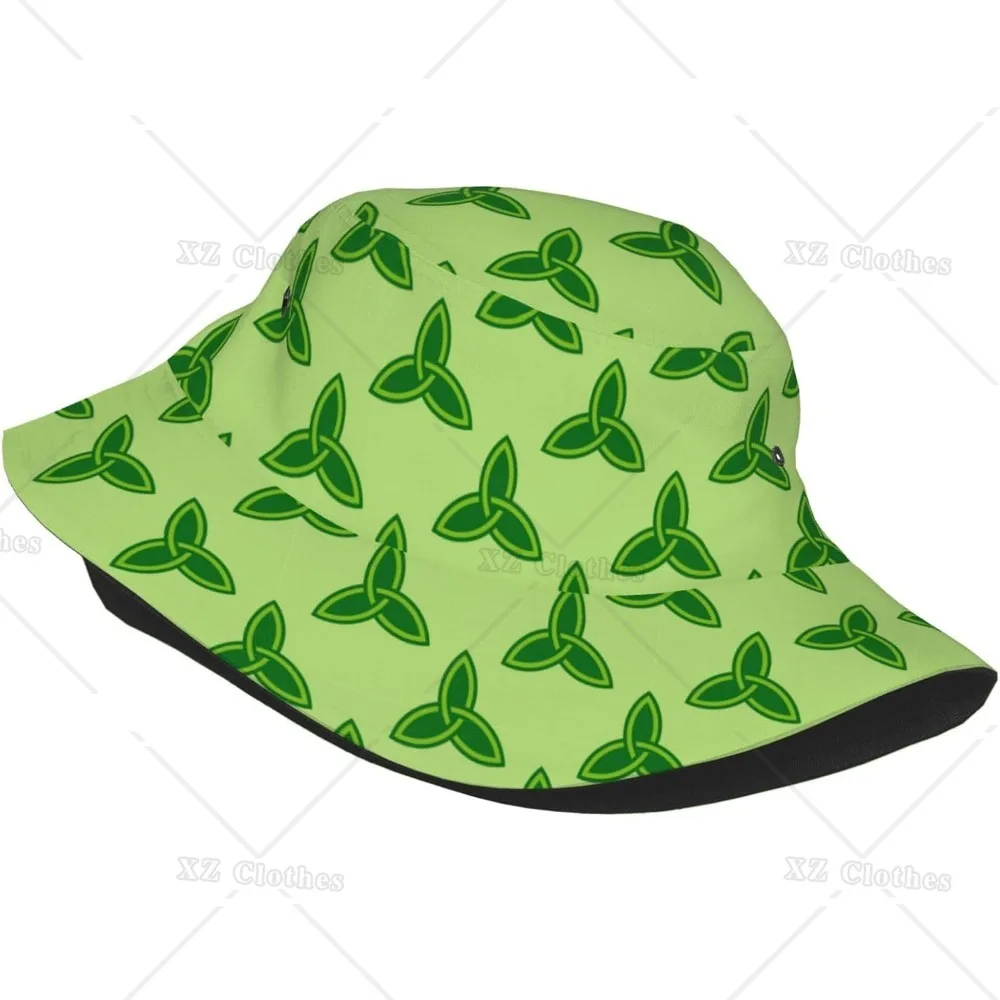 Celtic Cross Happy St. Patrick's Day 2024 Bucket Hats for Women Men Teens Packable Fisherman Summer Beach Sun Cap Hat