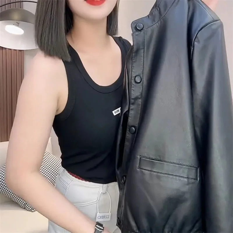 Spring Autumn PU Leather Coat For Women Leather Jacket NEW Loose Leisure Temperament Fashion Ladies Leather Coats Short Top 4XL