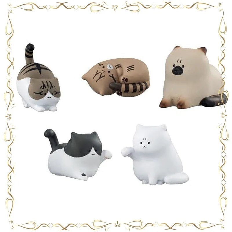 

Chinese Li Hua Cat Siamese Autistic Daze Angry Anger Modeling Gashapon Kawaii Desktop Ornament Model Toys