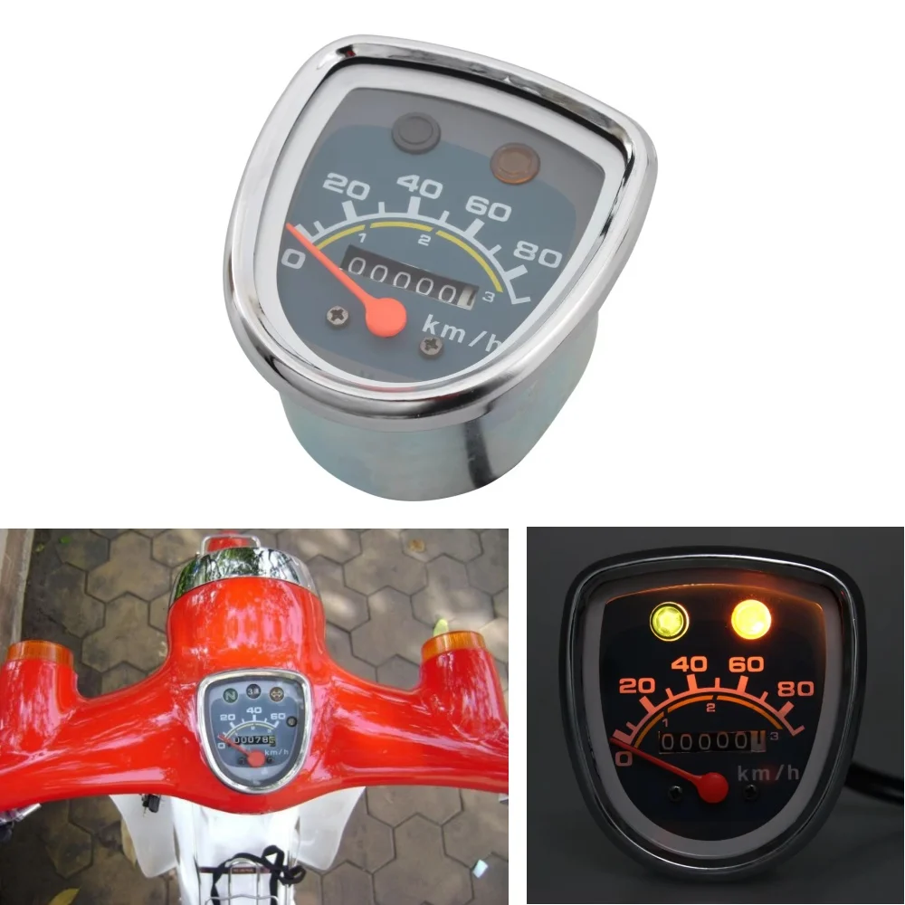 

Motorcycle 80km/h Digital Odometer Speedometer Tachometer Retro For Honda Passport Cub C50 C70 C90 C70K1 -D3 C70MK3 Deluxe 50