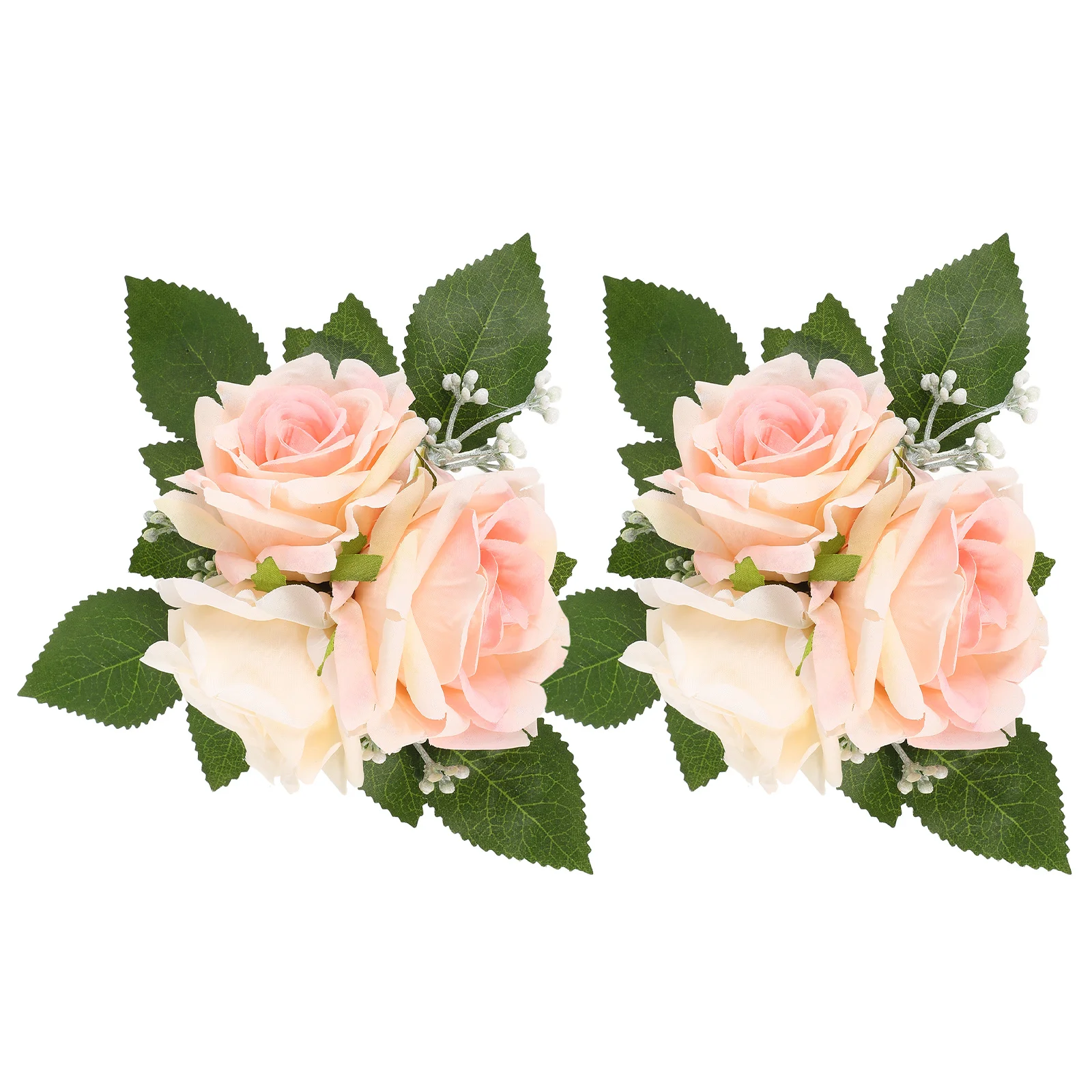

2Pcs Simulation Flowers Cake Decoration Fake Flower Photo Prop Wedding Party Artificial Rose Heads Centerpiece