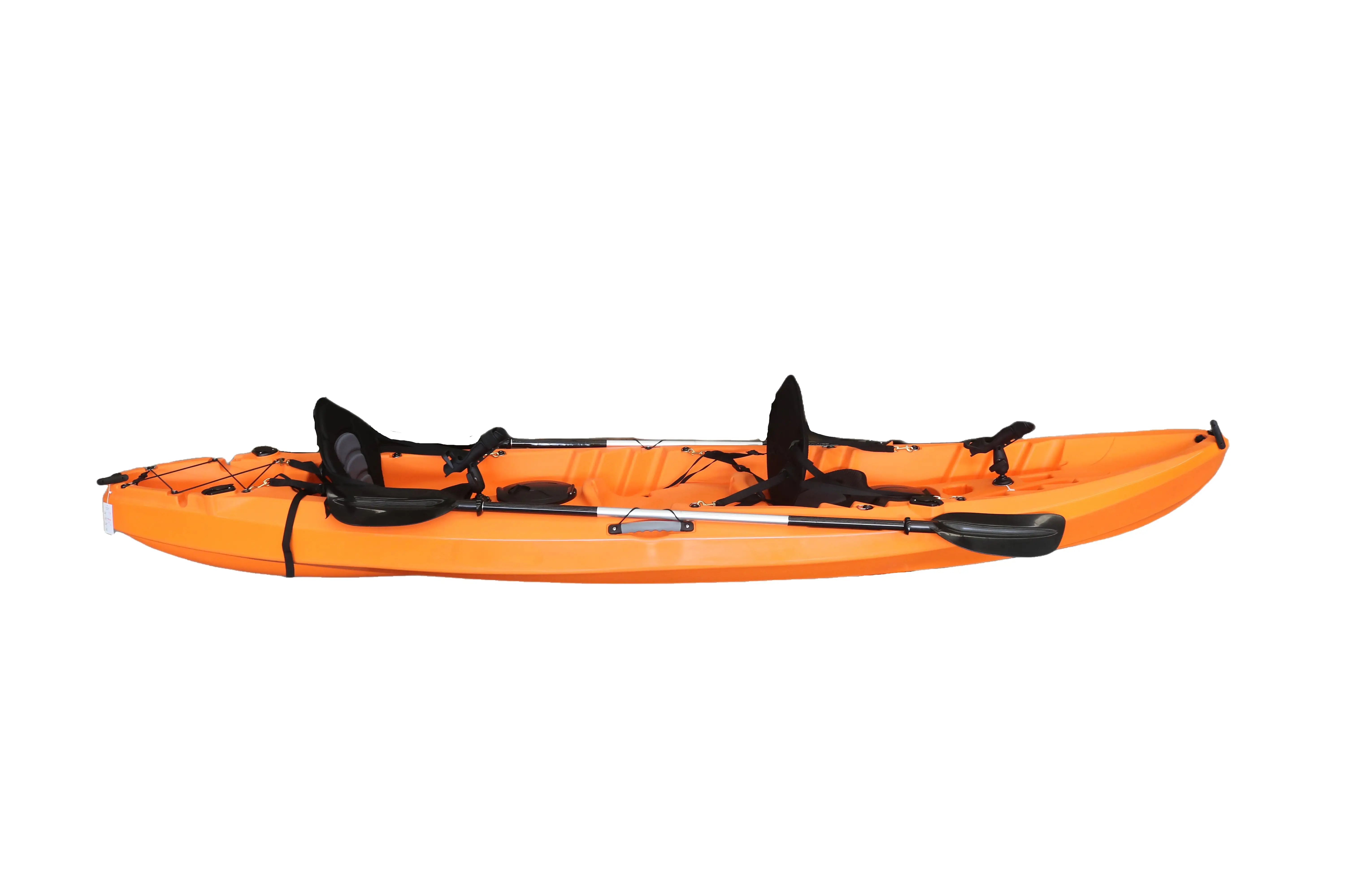12FT Double Seat 3-Person Sit-on-Top Fishing & Touring Tandem Kayak With Electric Motor Motorized Family Kajak CE