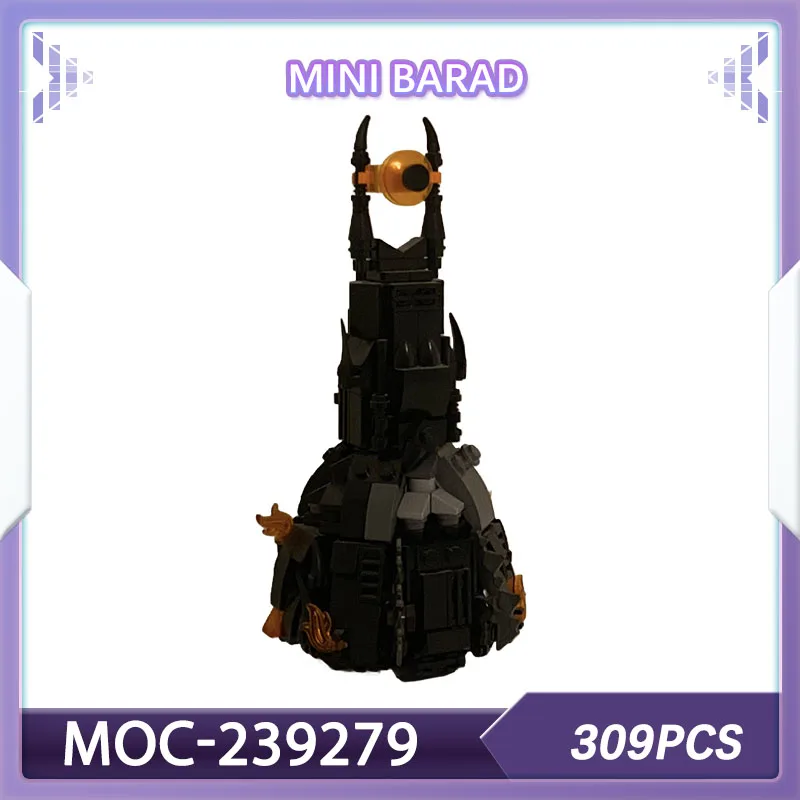 

Набор строительных блоков Mini Barad MOC-239279, кирпичи для взрослых, средневековый замок, украшение дома, Рождественский подарок