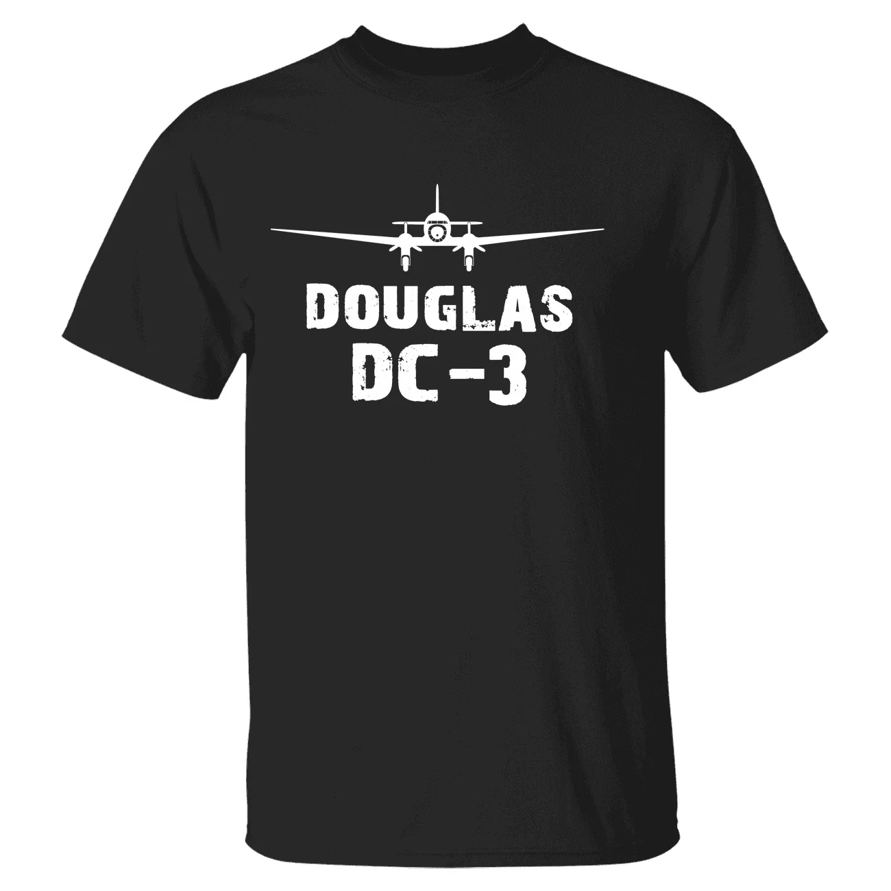 Douglas DC-3 Aviation Flight Pilots Short Sleeve T-shirts Cotton Graphic T Shirts for Men Women Tops Tee