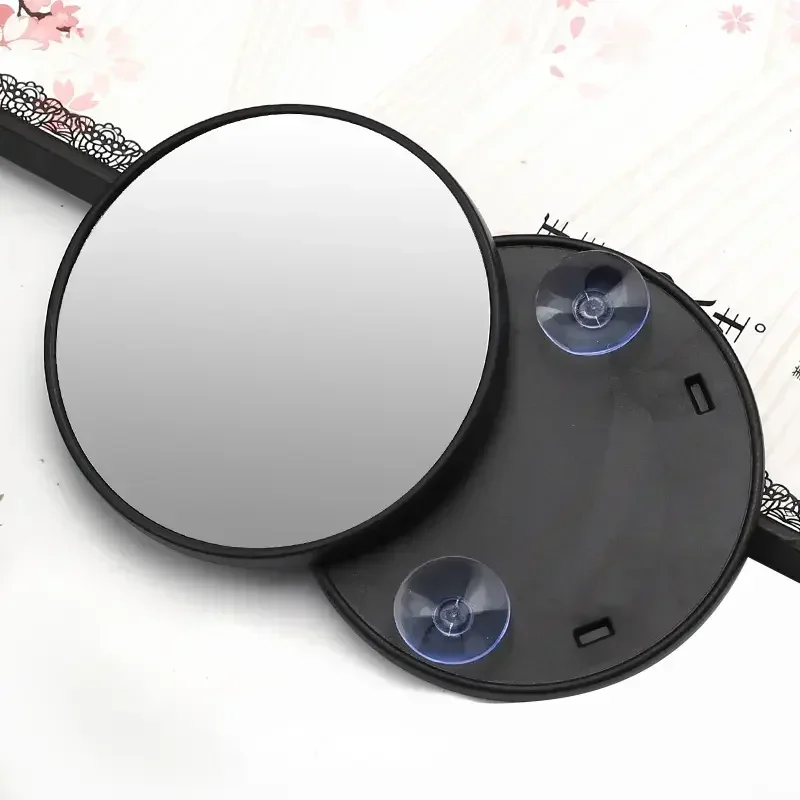 Tragbarer runder Badezimmer-Make-up-Mitesser-Vergrößerungsspiegel 5x 10x 15x mit Saugnapf