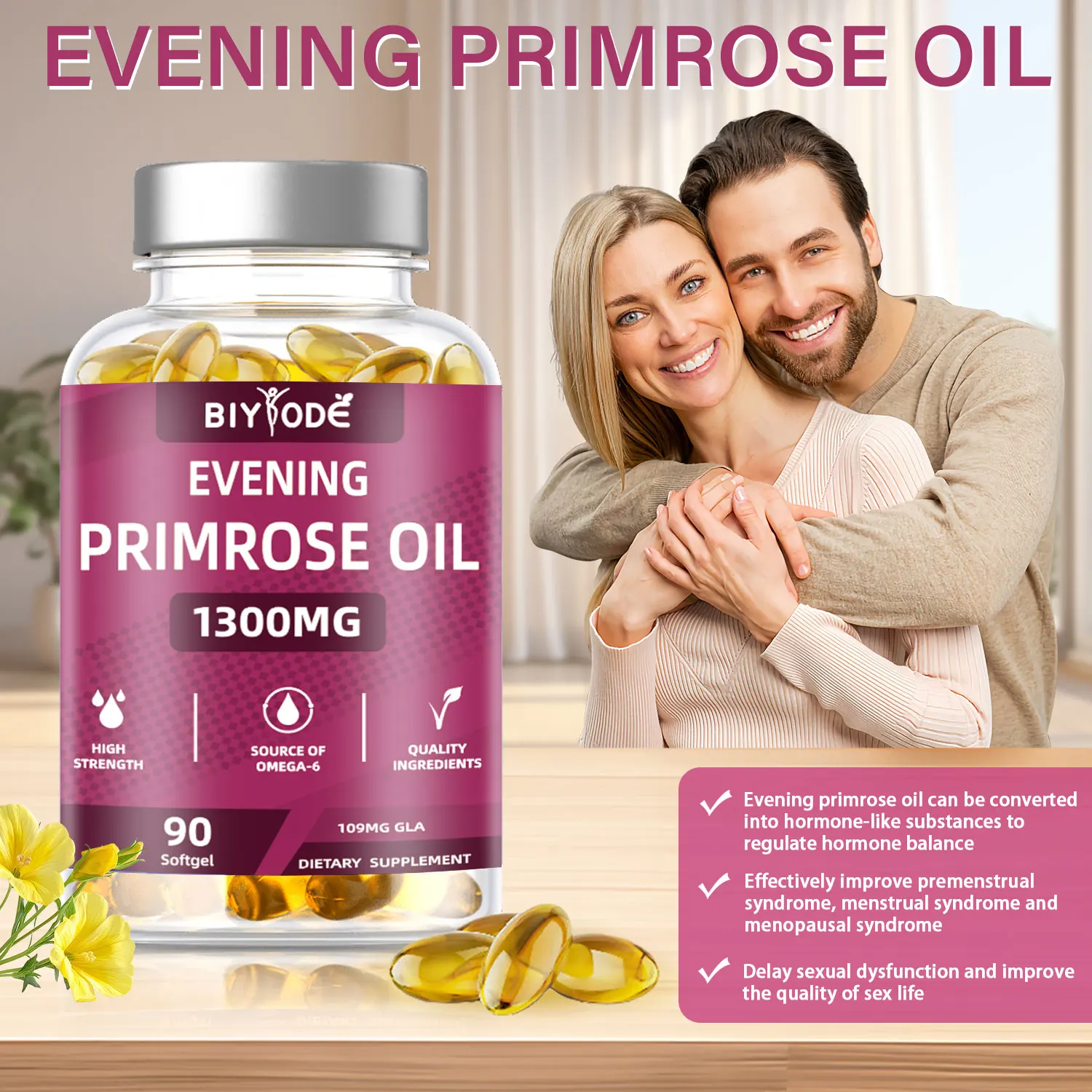 

Вечернее примуровое масло, мягкие капсулы 1300 мг — поддерживает здоровье волос и нервов кожи — мягкий гель 90