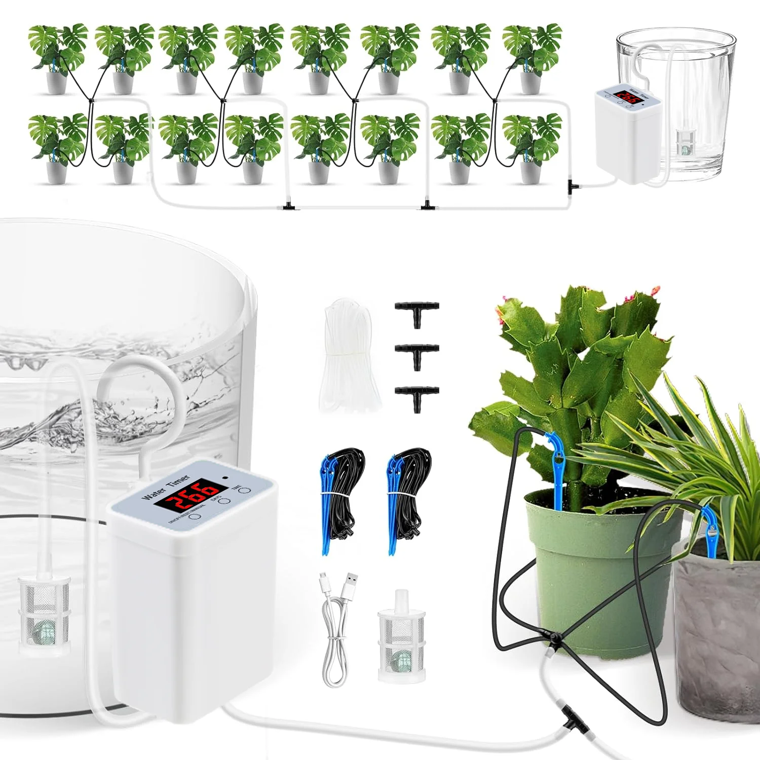 

House Plants Automatic Watering Drip Irrigation Kit for Plants in Pots,Garden Other Watering