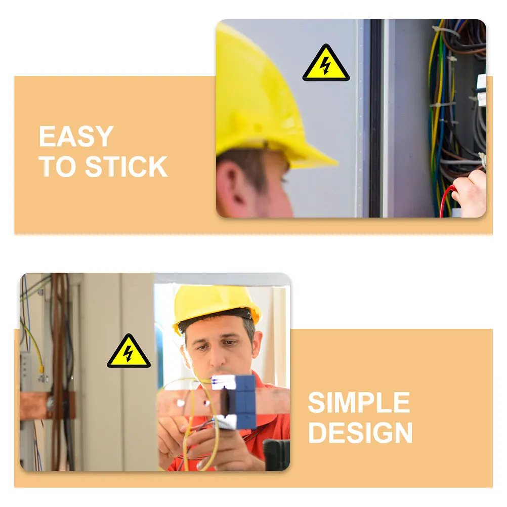 30 Pcs with Electricity Warning Sign Sticker Safety Decals Stickers Reflective Signs