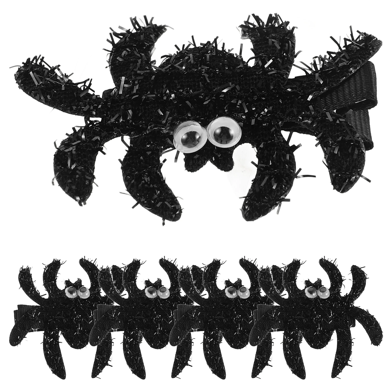 

5 Pcs Spider Hair Clips Black Horror Accessories for Halloween Costume Party Kids Creepy Barrettes Easy Hairpins