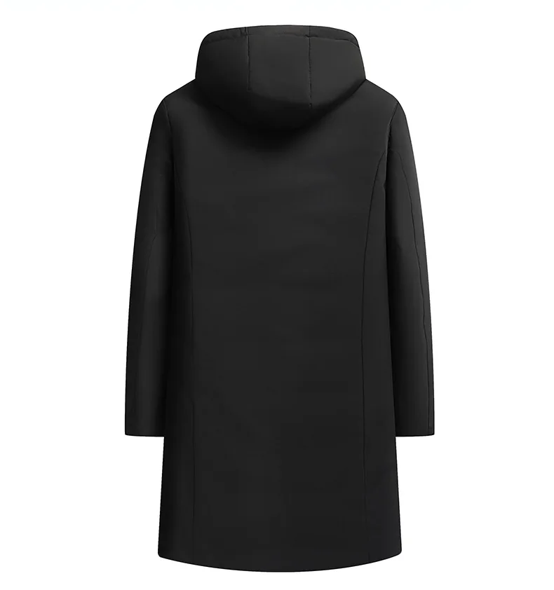 2026 new arrival winter hooded jacket long style sill-like cotton jackets men,mens fashion thicken warm parkas trench coat male
