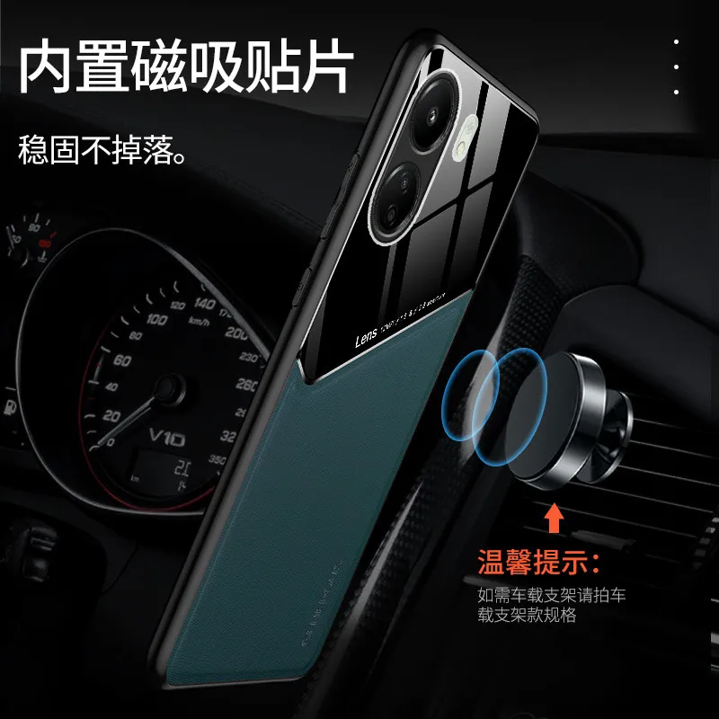 

For Xiaomi Poco C65 4G Case Magnetic Holder Phone Cases For Poko Little Pocco C65 PocoC65 Leather Back Cover