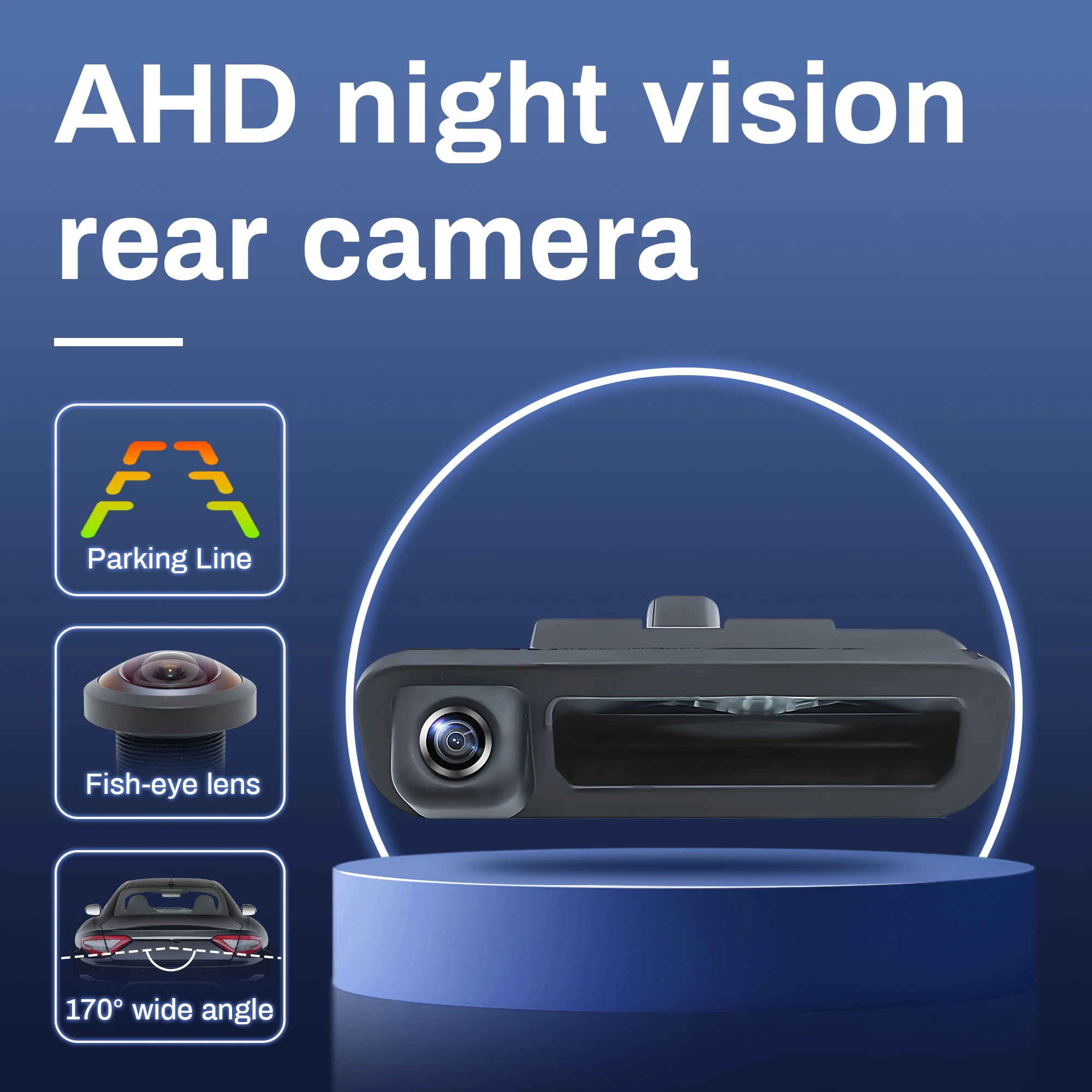 

AHD 1080P 170 ° Камера на ручке багажника для Ford Focus 3 MK3 C MAX 2011-2014, автомобильная камера заднего вида, ночное видение, камера заднего вида