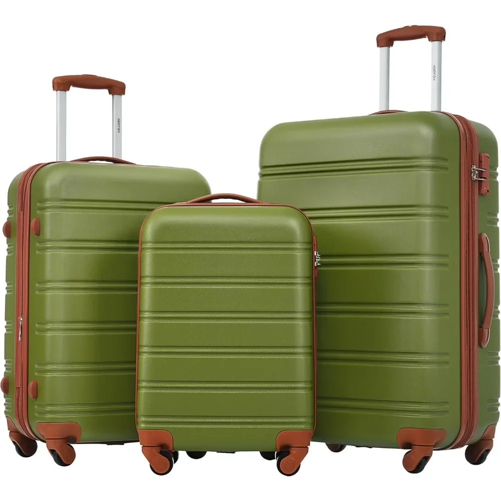 Merax Luggage Sets of 3 Piece Carry on Suitcase Airline Approved,Hard Case Expandable Spinner Wheels