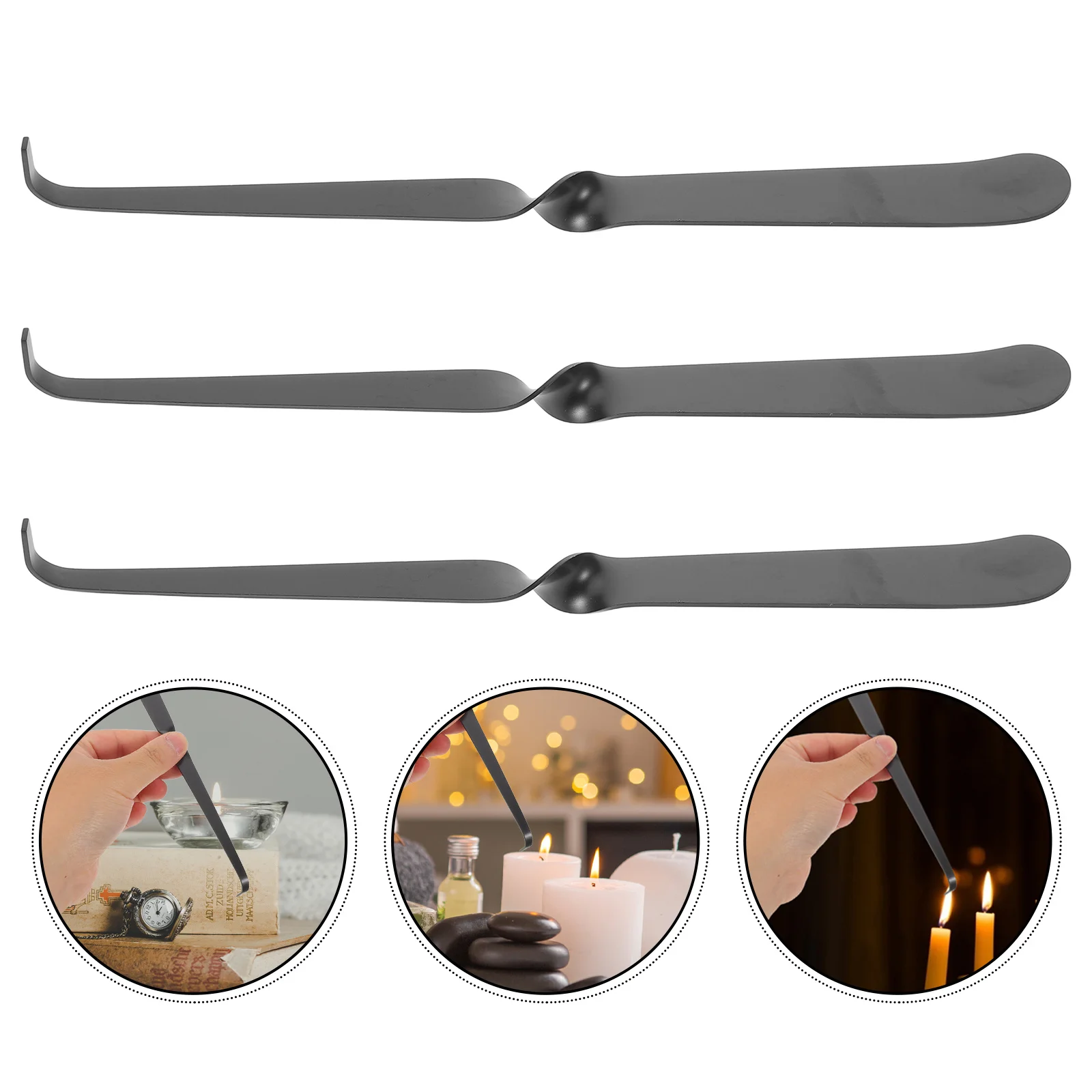3 قطعة قواطع الفتيل الفولاذ المقاوم للصدأ خطاف أسود طفاية أنيقة المنزل اكسسوارات الحفلات الفتيل السنافر قحافة سوداء