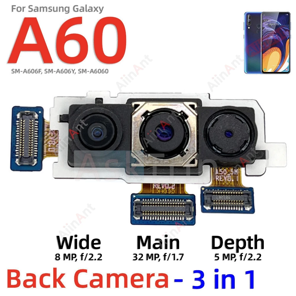 Macro Depth Wide Main Small Front Back Rear Camera Flex Cable For Samsung Galaxy A60 A70 A70s A71 4G 5G