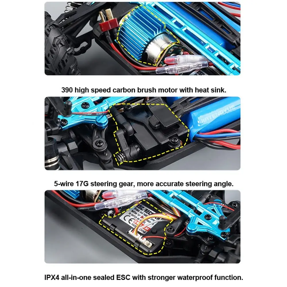 Große RC-Autos im Maßstab 1:16, 50 km/h, Hochgeschwindigkeits-RC-Autos, Spielzeug für Erwachsene und Kinder, ferngesteuertes Auto, 2,4 G, Allradantrieb, Off-Road-Monstertruck