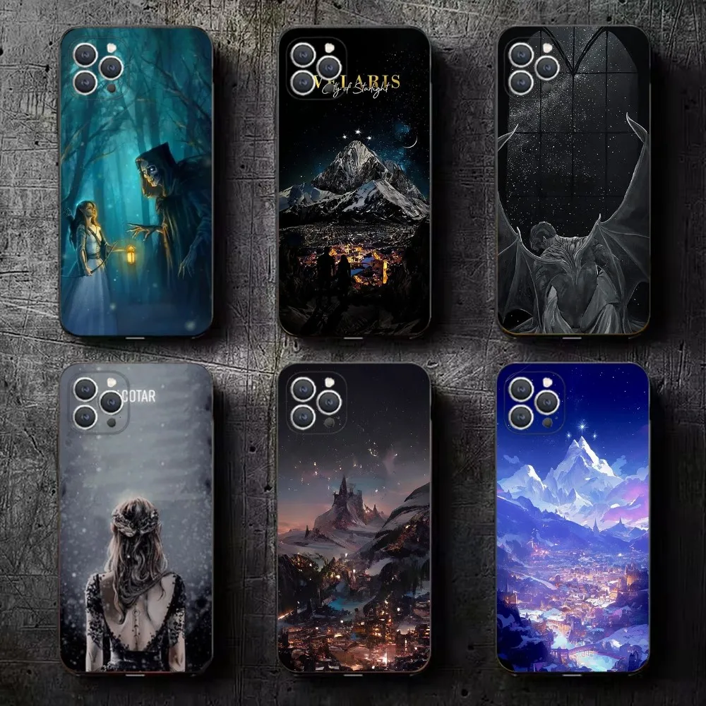 

Acotar A Court of Mist and Fury Phone Case For iPhone 15,14,13,12,11,Plus,Pro Max,XS,X,XR,SE,Mini,8,7 Soft Silicone Black Cover