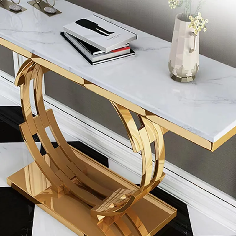 Light Luxury Metal Titanium Gold Stainless Steel Electroplating Xuan Guan Tai Modern Home Entry