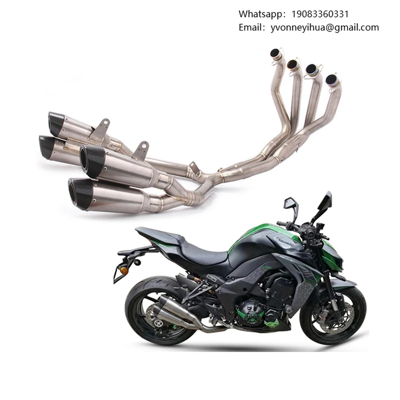 

Motorcycle Full Exhaust System Under For Kawasaki Z1000 2010 - 2021 Z1000SX 2010 - 2019 Titanium Alloy