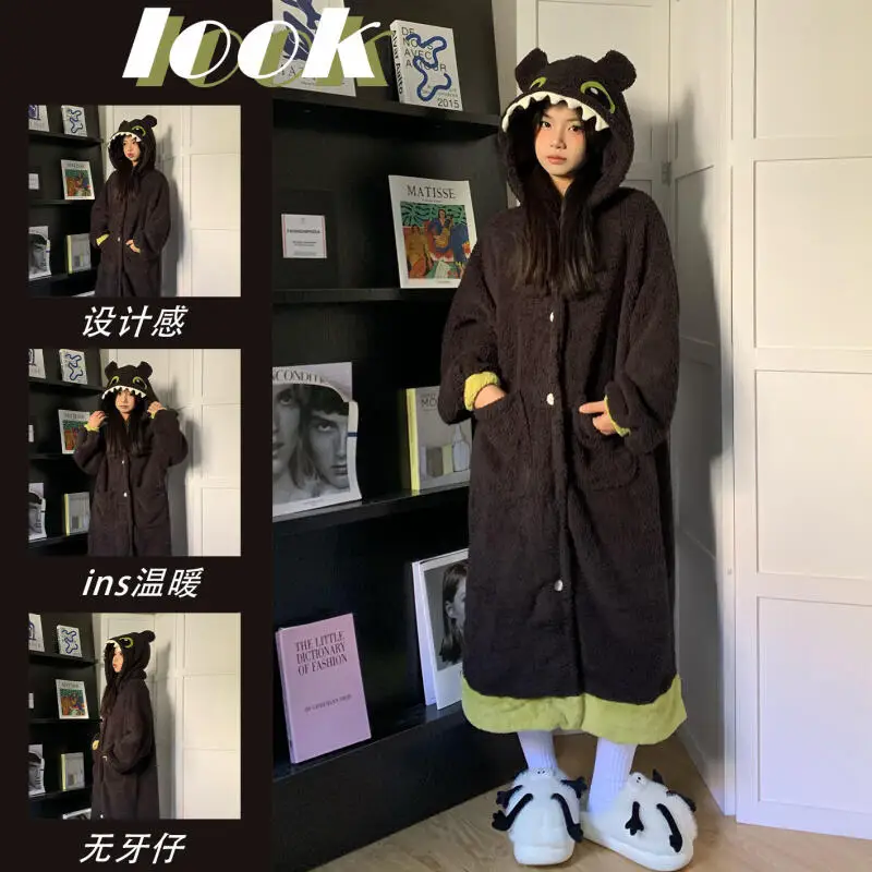 الكبار Kigurumi بلا أسنان التنين نيسيي منامة تأثيري حلي الجلباب أنيمي ثوب النوم هالوين الكرتون ملابس خاصة النعال