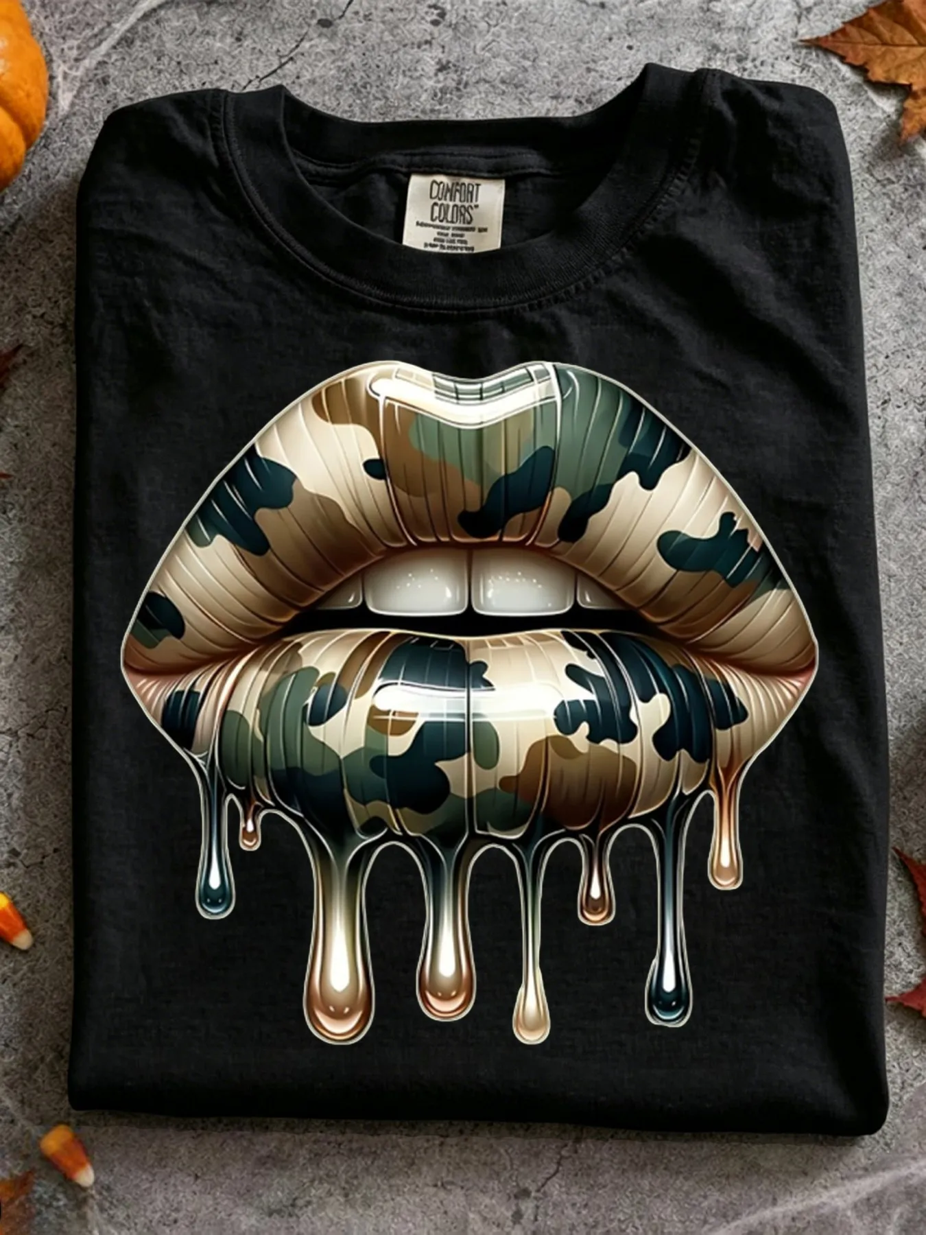 Lip Print Casual T-Shirt Short Sleeve Round Neck Summer Top with Lip And Letter Design Slightly Stretchy Blouse for Casual Attire Machine Washable Comfortable Tee