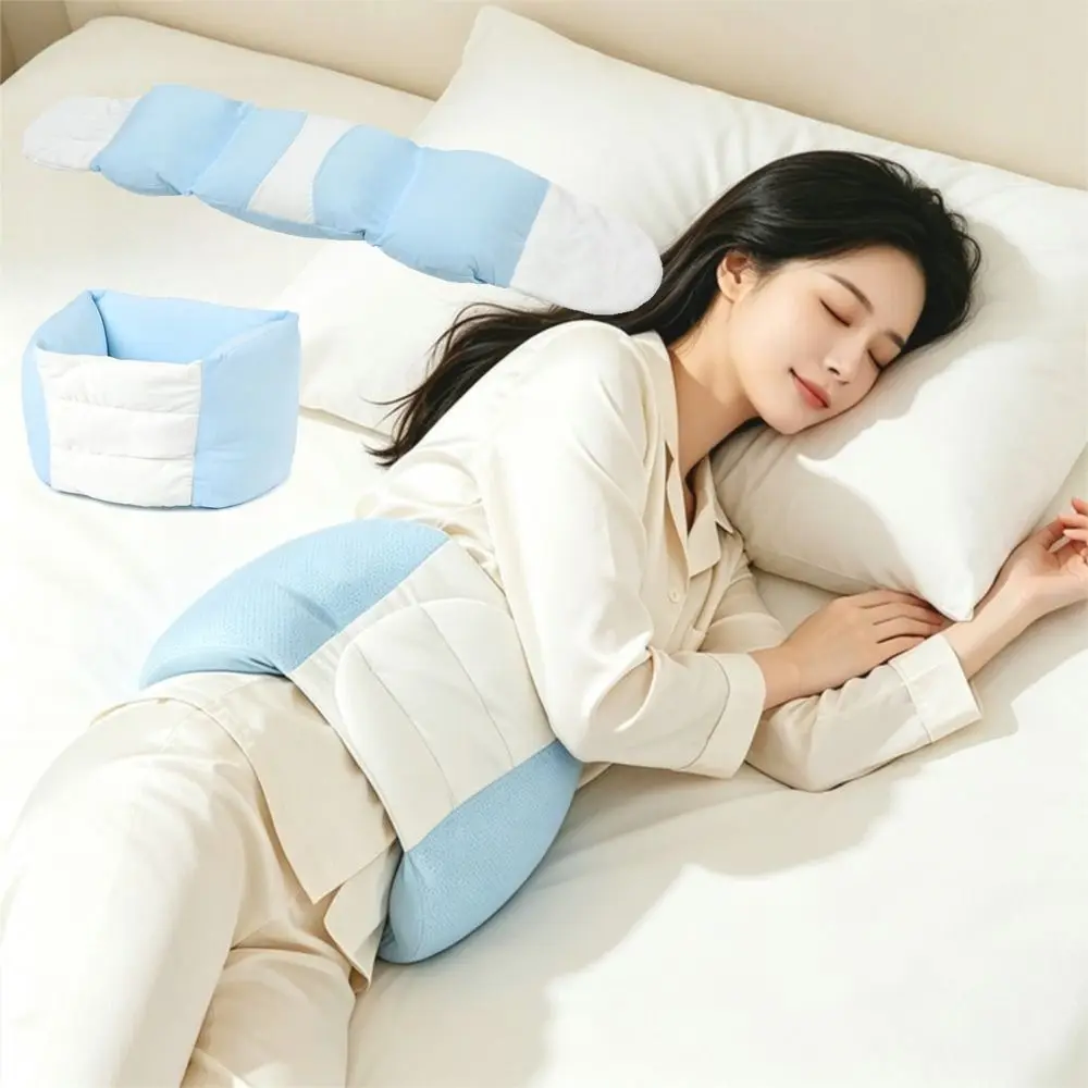 Adjustable Wrap Around Lumbar Support Pillow Breathable Detachable Cover Sleep Waist Supporter Comfortable Ergonomic Design