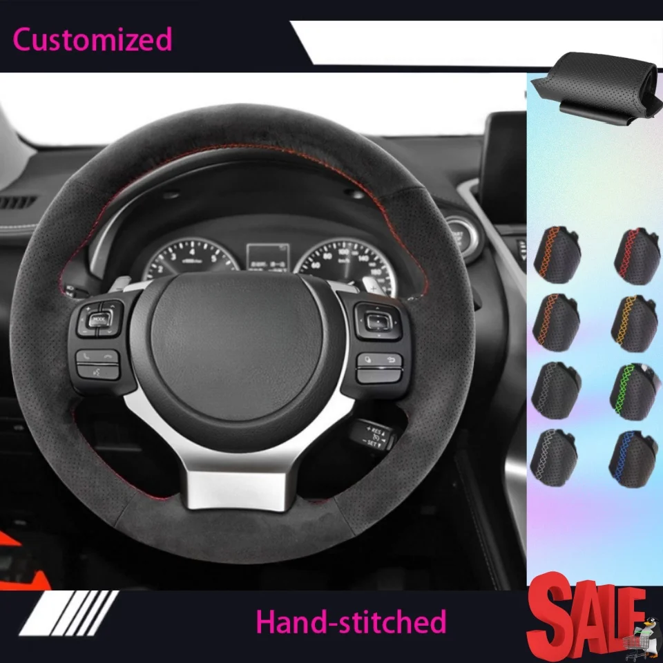 

Steering Wheel Cover For Lexus ES GS RX 250 270 300h 350 450h F Customized Hand-stitched Suede LeatherCar Interior Accessories