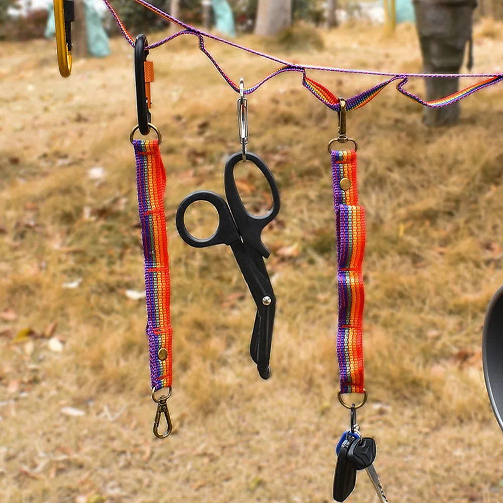 4 قطعة TentBuckleKeychain حبل ملون متعدد الأغراض التخييم إكسسوارات السفر معلقةBuckle خفيفة الوزن عملية تصميم بسيط