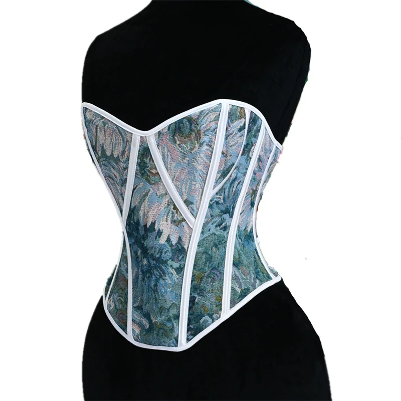 

Женский плотный корсет, бюстье, топ, формирующий бюст, нижнее белье больших размеров, корсет, винтажные лифы, тонкая талия, топы без бретелек