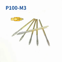 100PCS/pack P100-M3 Spring Test Pin 1.36mm Outer Diameter 38.35mm Total Length Three-point Test Thimble For ICT