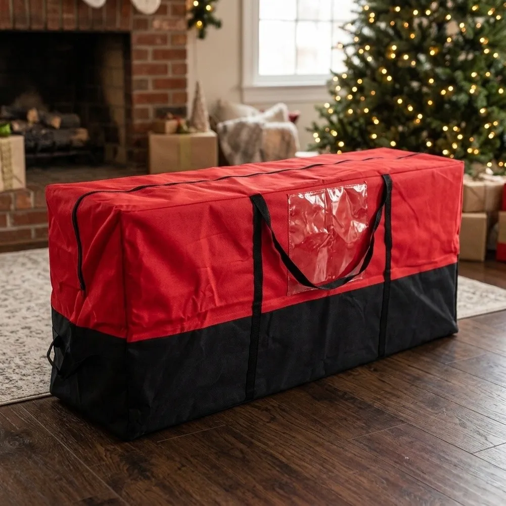Artificial Christmas Tree Storage Bag with 600D Oxford Fabric Shell and Dual-Position Carry Handles for Mobility